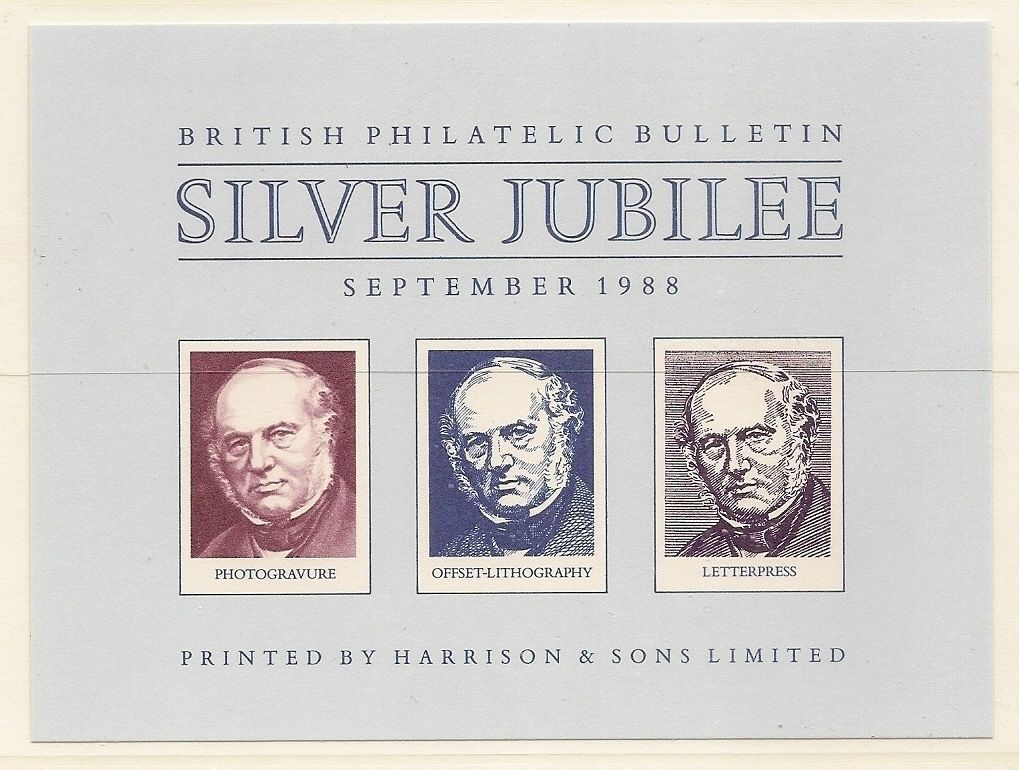1988 GB - BPB Silver Jubilee Souvenir Sheet (no post value) MNH